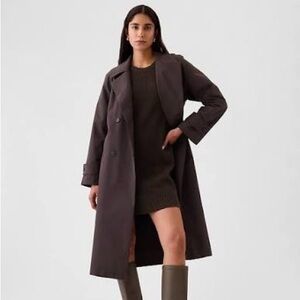 Gap CashSoft Shaker-Stitch Mini Sweater Dress in Terra Brown Size XXS